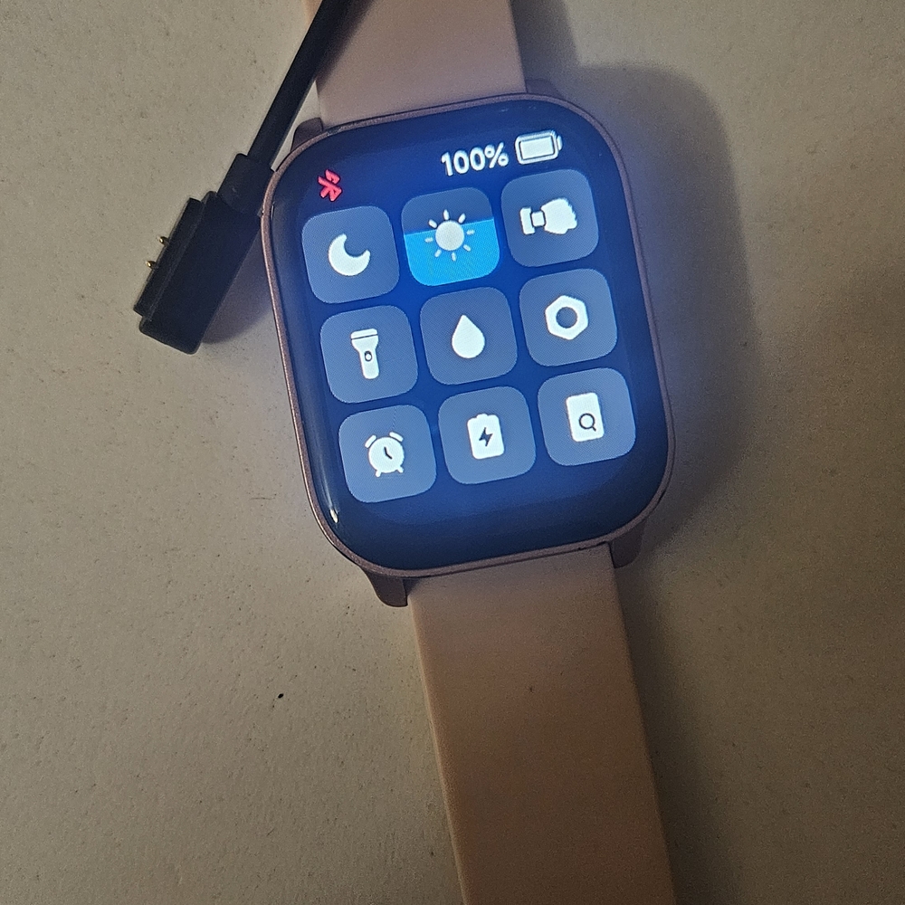 Sleek Pink Smartwatch with Advanced Features